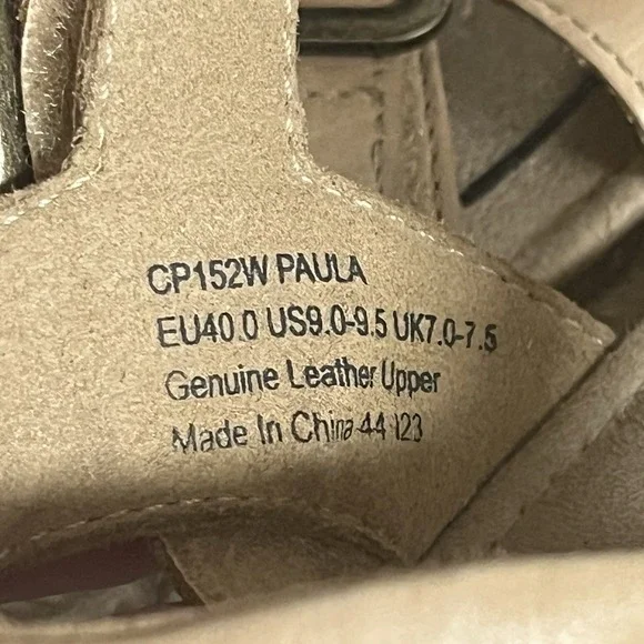 AETREX Leather Paula Arch Support Platform Sandals Espadrille EU 40 US 9-9.5 - Picture 10 of 11